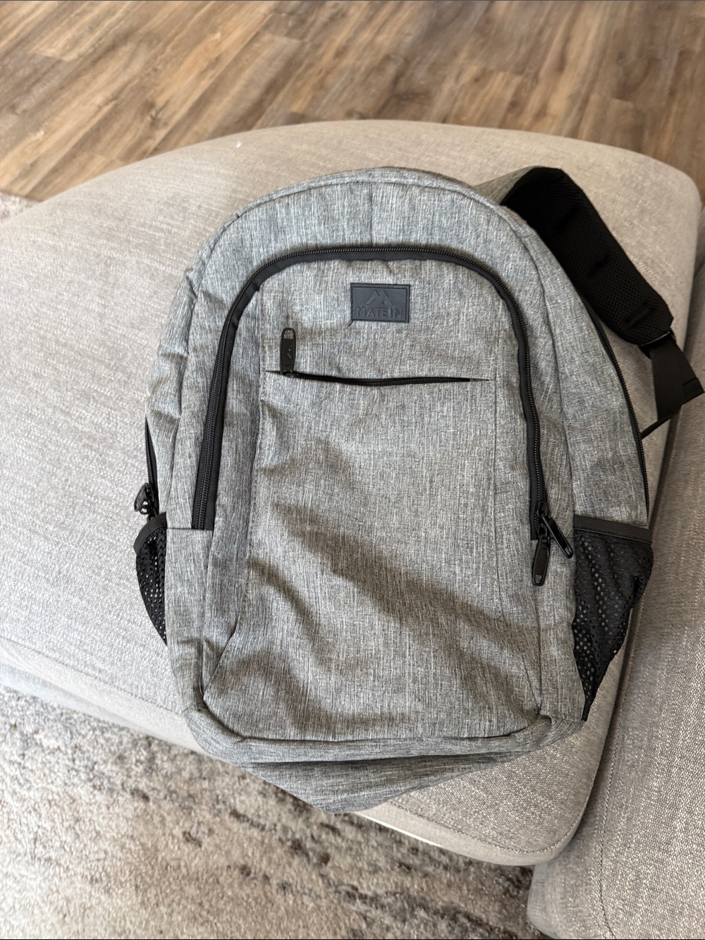 Matein Gray Travel Laptop Backpack 15.6"